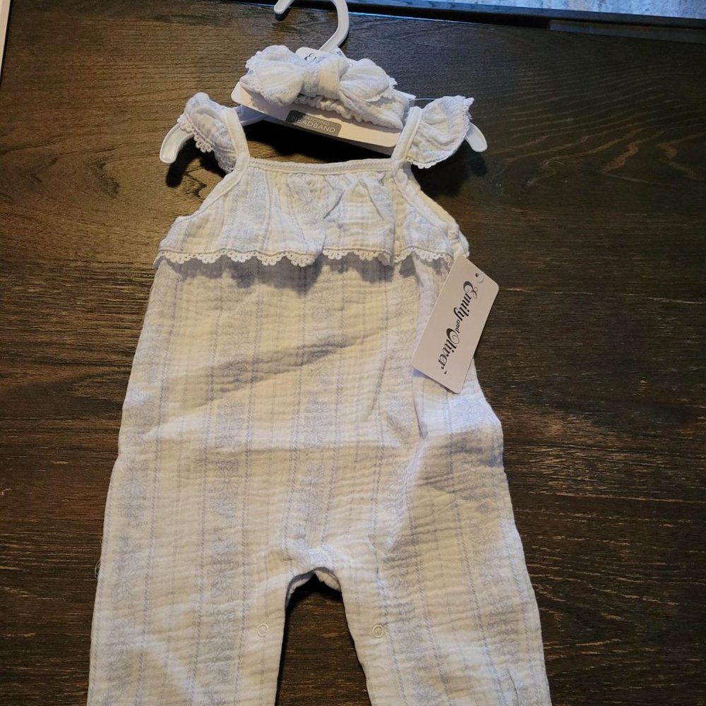 Emily & Oliver Jumpsuit with matching hairband